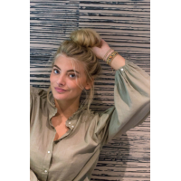 Star silk gold armband